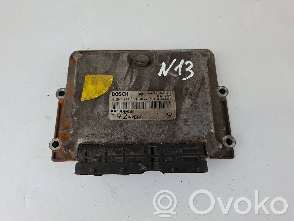 Fiat Stilo Engine control unit/module 
