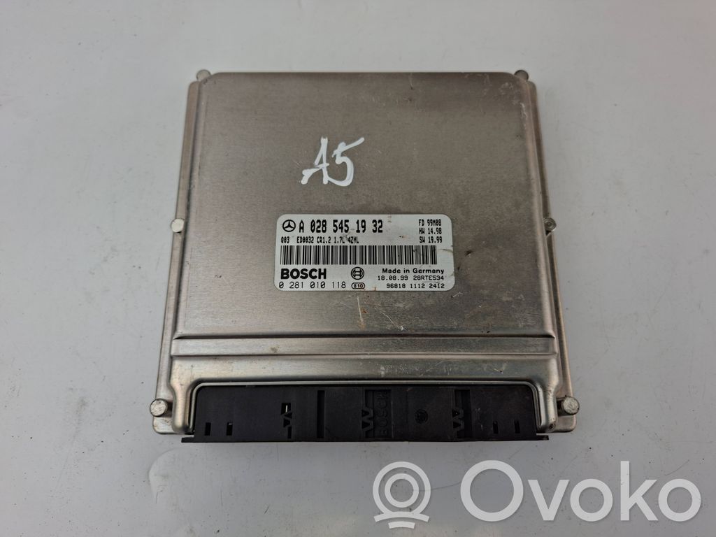 Mercedes-Benz A W169 Engine control unit/module 