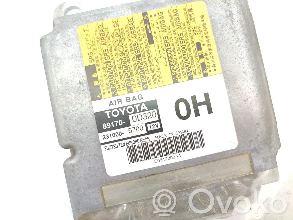 Toyota Yaris Airbag control unit/module 
