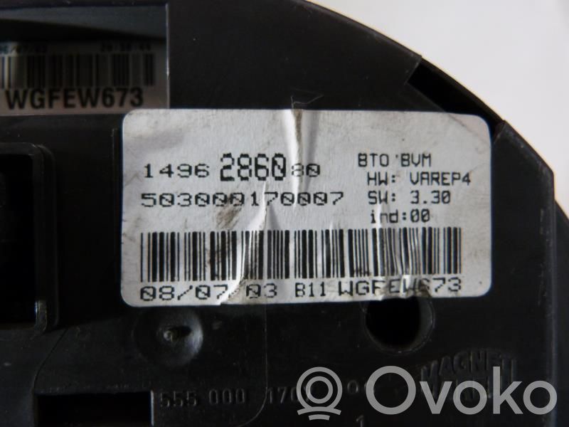 Citroen C8 Speedometer (instrument cluster) 