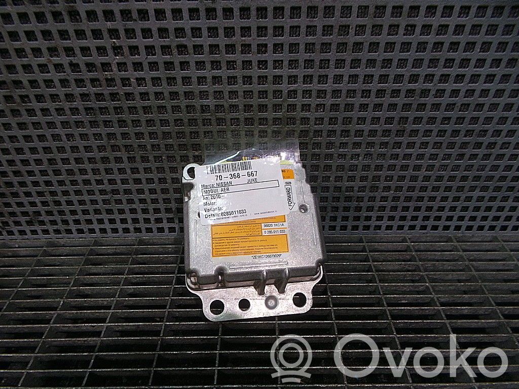 Nissan Juke I F15 Unitate/modul de comandă airbaguri 