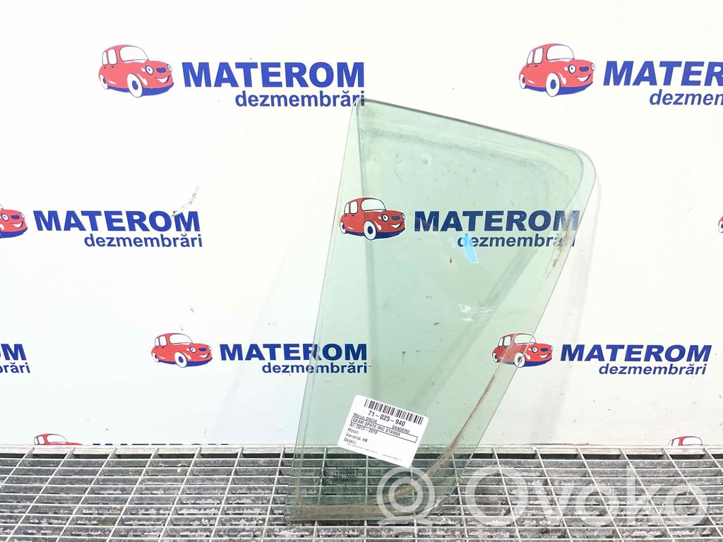 Dacia Sandero II Rear door window glass 