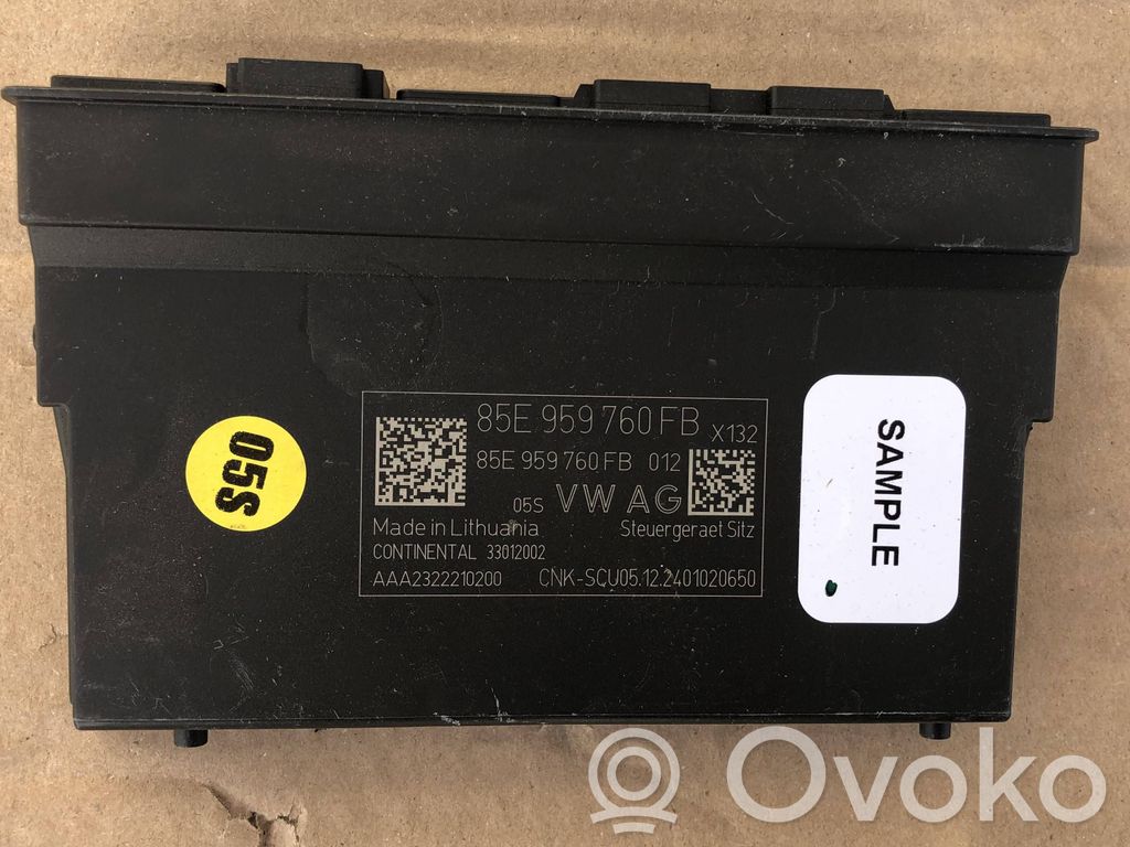 Audi A6 etron 85E Seat control module 