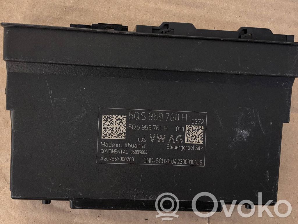 Module de commande de siège   5QS959760H