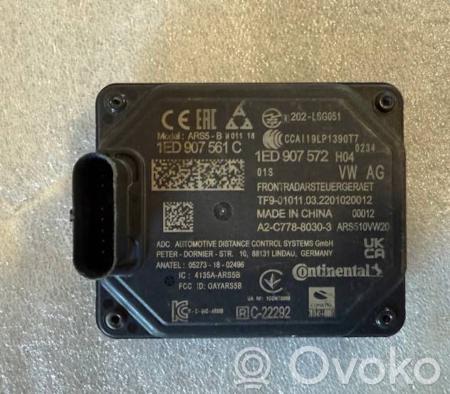 Sensor de radar Distronic   1E0907561C,202LGG051,1ED907572
