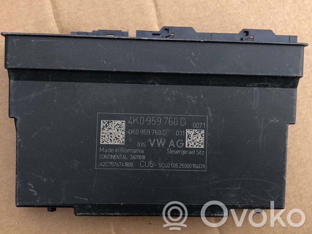Seat control module   4K0959760D