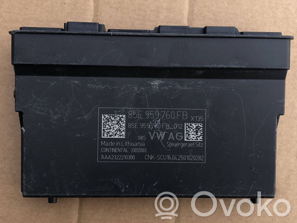 Audi A6 etron 85E Seat control module 