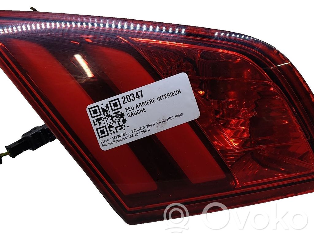 Peugeot 308 Lampă spate în capacul portbagajului 