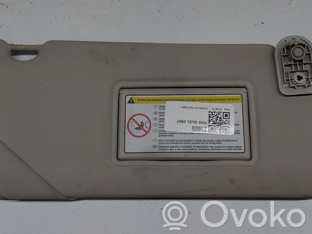 Citroen C3 Picasso Osłona przeciwsłoneczna 