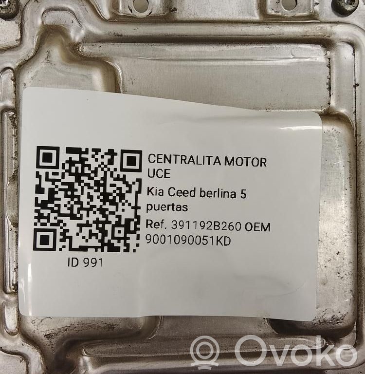 Unidad de control/módulo del motor   9001090051KD,391192B260