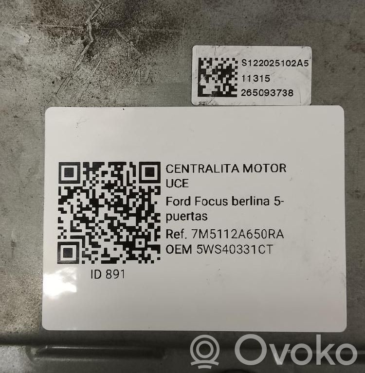 Ford Focus Engine control unit/module 