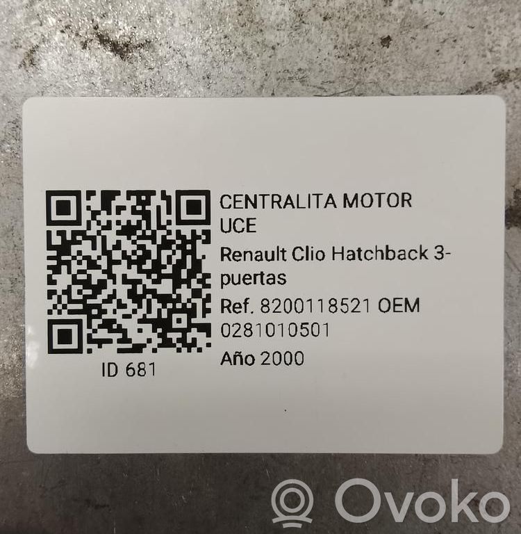 Renault Clio II Engine control unit/module 