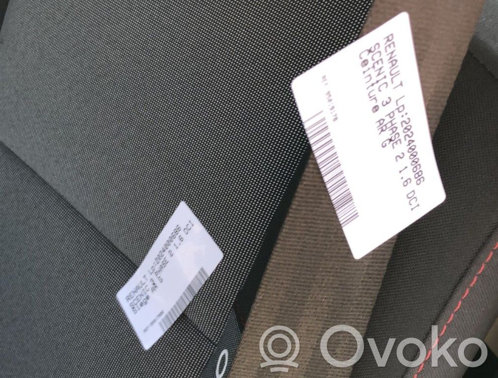 Renault Scenic III - Grand scenic III Cintura di sicurezza posteriore