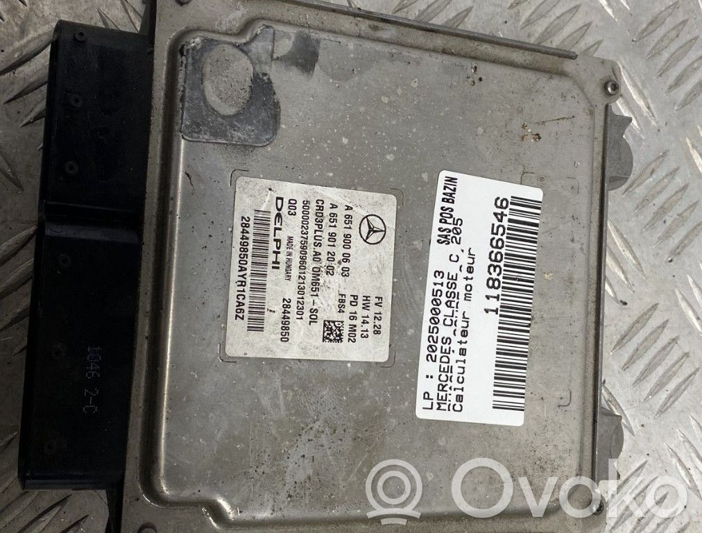 Mercedes-Benz C W205 Engine control unit/module 