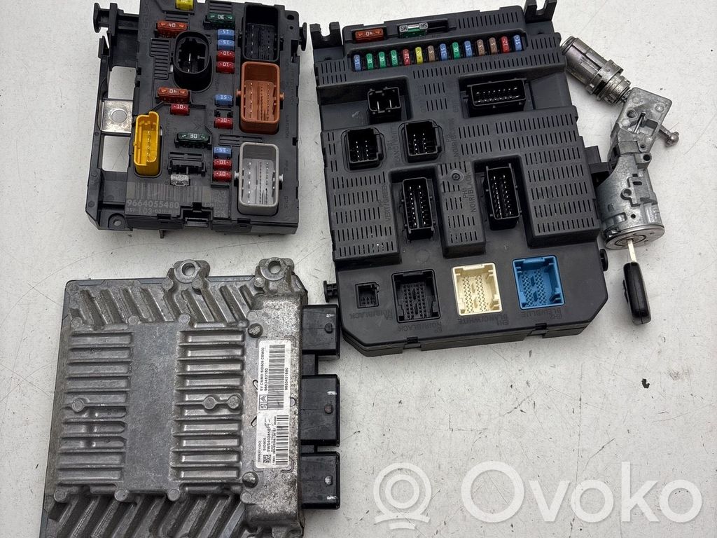 Citroen C2 Juego de cerradura y set ECU del motor 