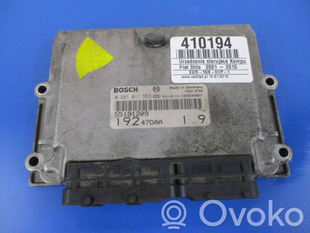 Unité de commande, module ECU de moteur   55191209,55191209