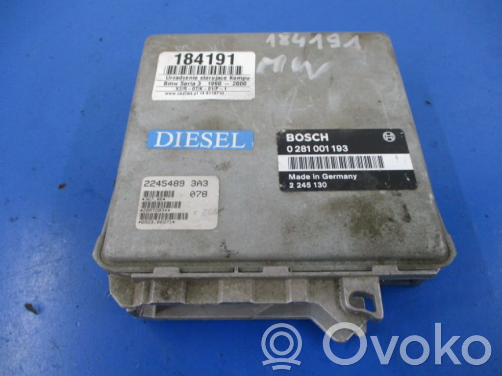 BMW 3 E30 Unidad de control/módulo ECU del motor 
