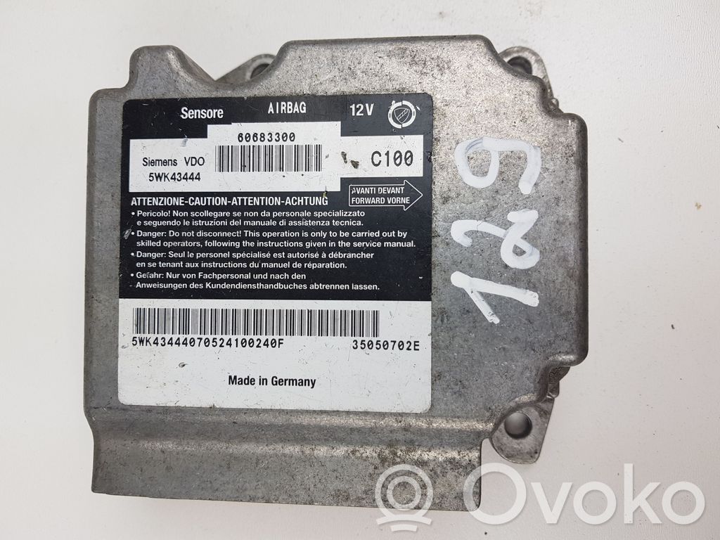 Airbag control unit/module   5WK43444,60683300