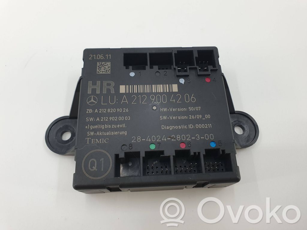 Mercedes-Benz E W212 Centralina/modulo portiere 