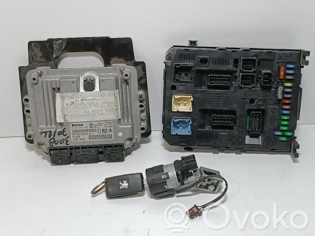 Peugeot 3008 I Engine ECU kit and lock set 