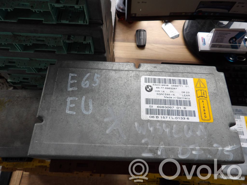 BMW 7 E65 E66 Unidad de control/módulo del Airbag 
