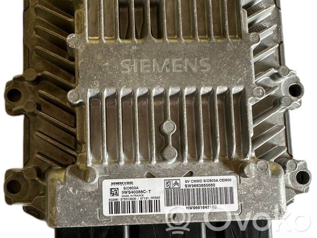 Engine control unit/module   SW9663885680,5WS40388CT