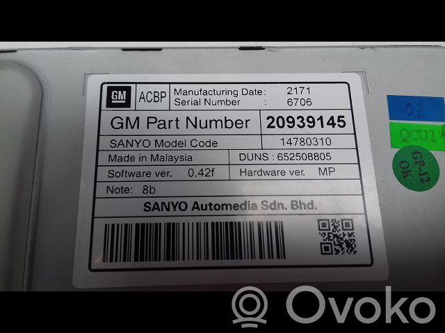 Opel Astra J Screen/display/small screen 