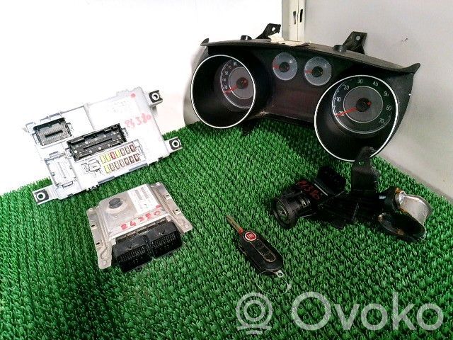 Fiat Punto (199) Komputer / Sterownik ECU i komplet kluczy 