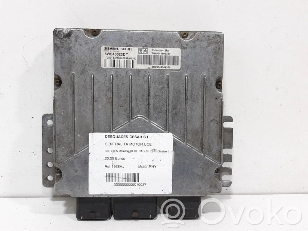 Engine control unit/module   9644803380,5WS40023D