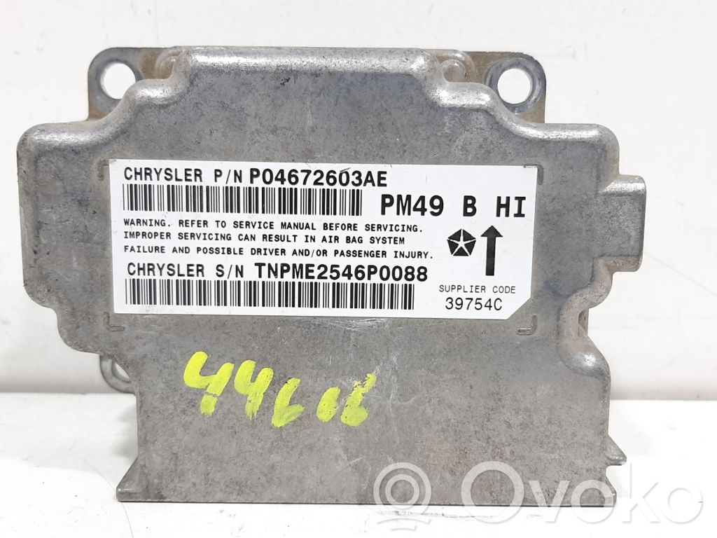 Airbag control unit/module   P04672603AE,TNPME2546P0088
