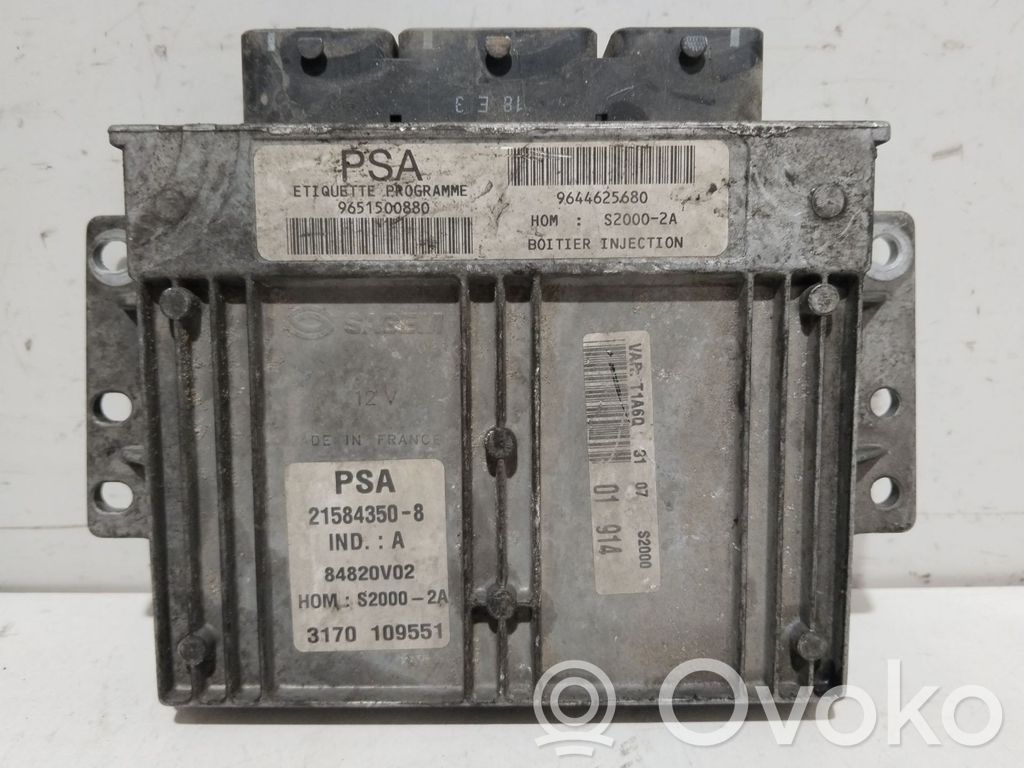 Peugeot 206 Engine control unit/module 