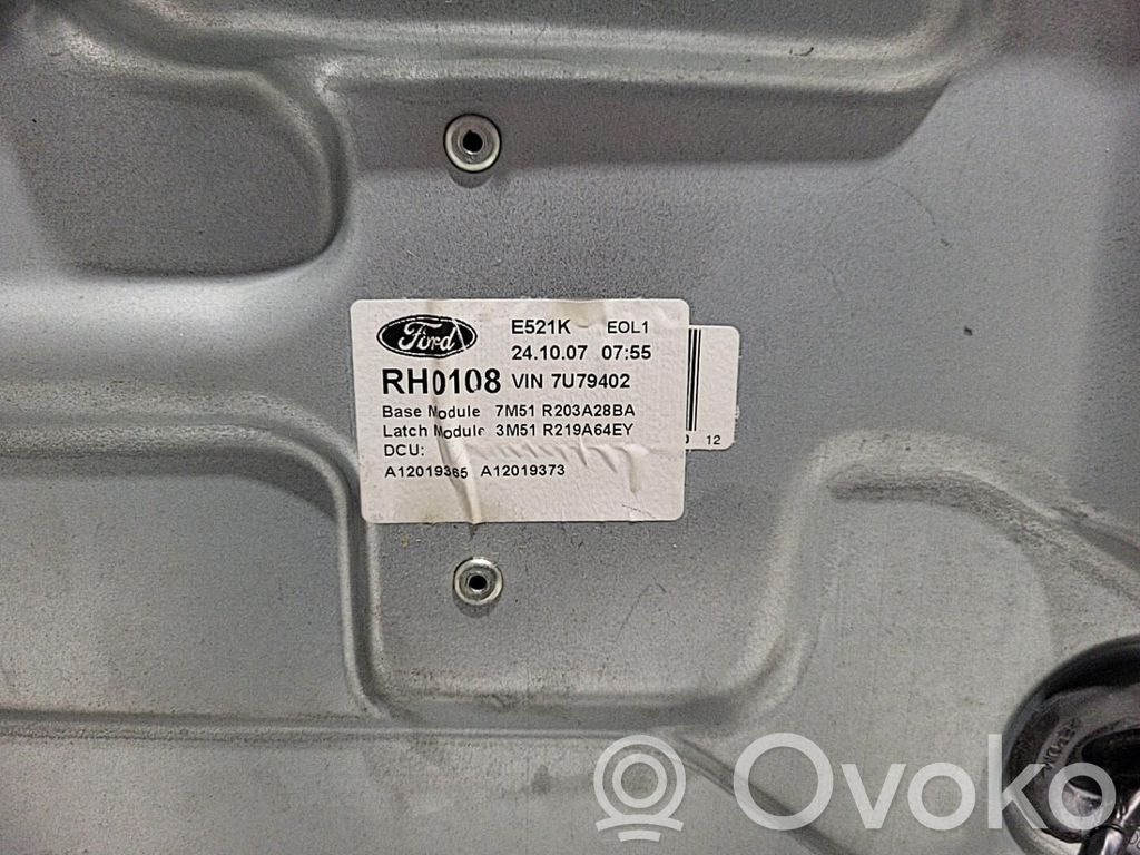 Ford C-MAX I Front door window regulator with motor 
