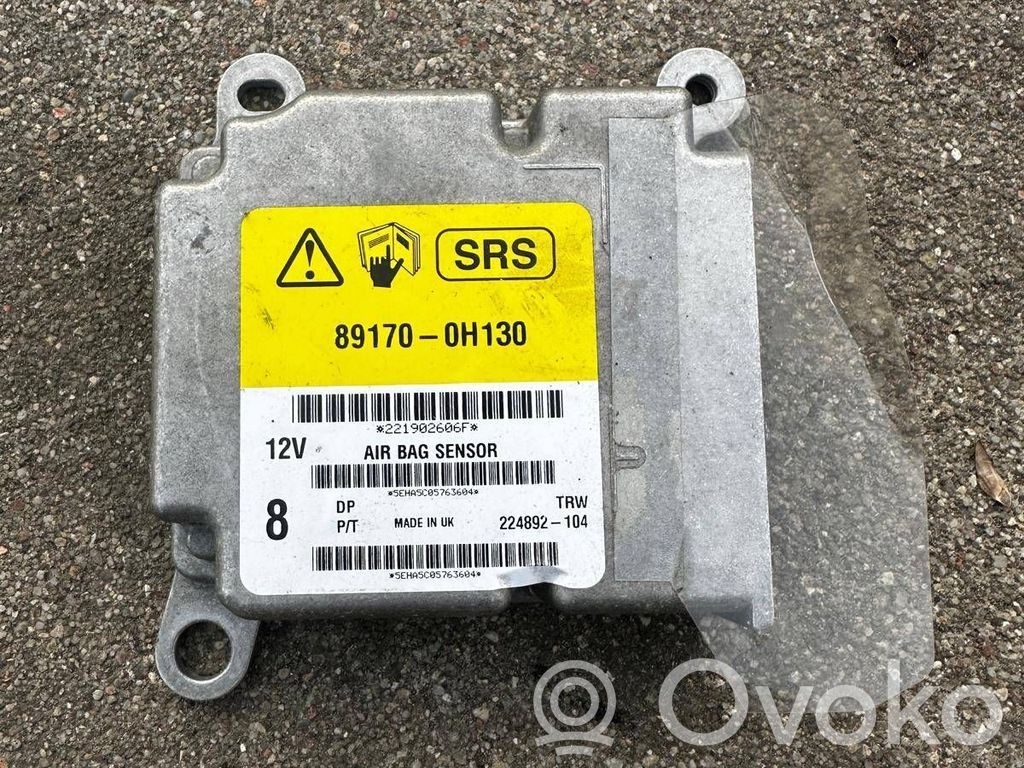 Toyota Aygo AB40 Airbag control unit/module 