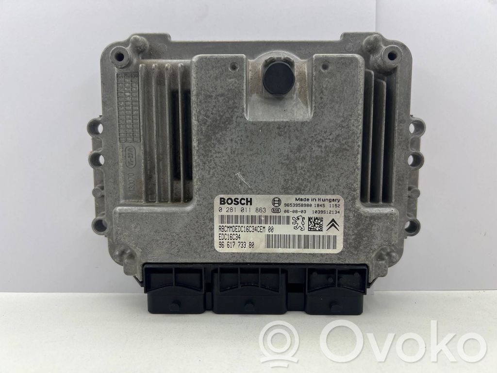 Engine control unit/module   0281011863,9661773380,9653958980