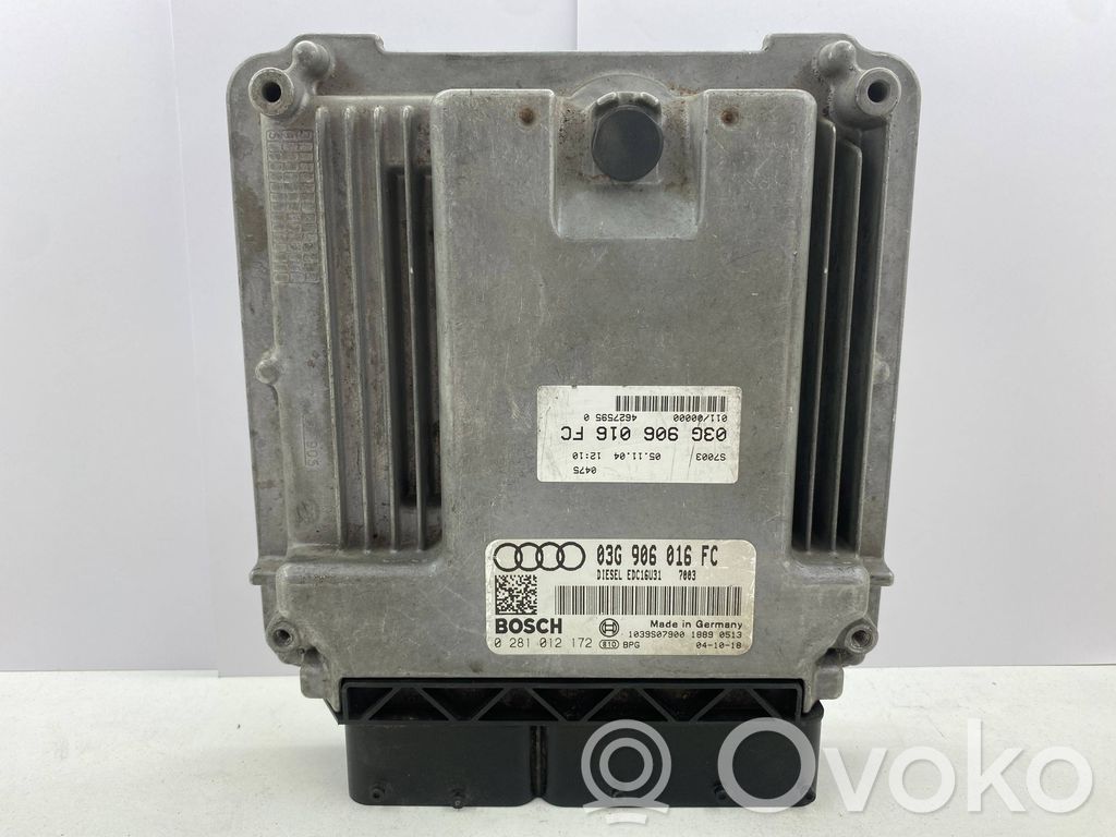 Engine control unit/module   03G906016FC,1039S07900,0281012172