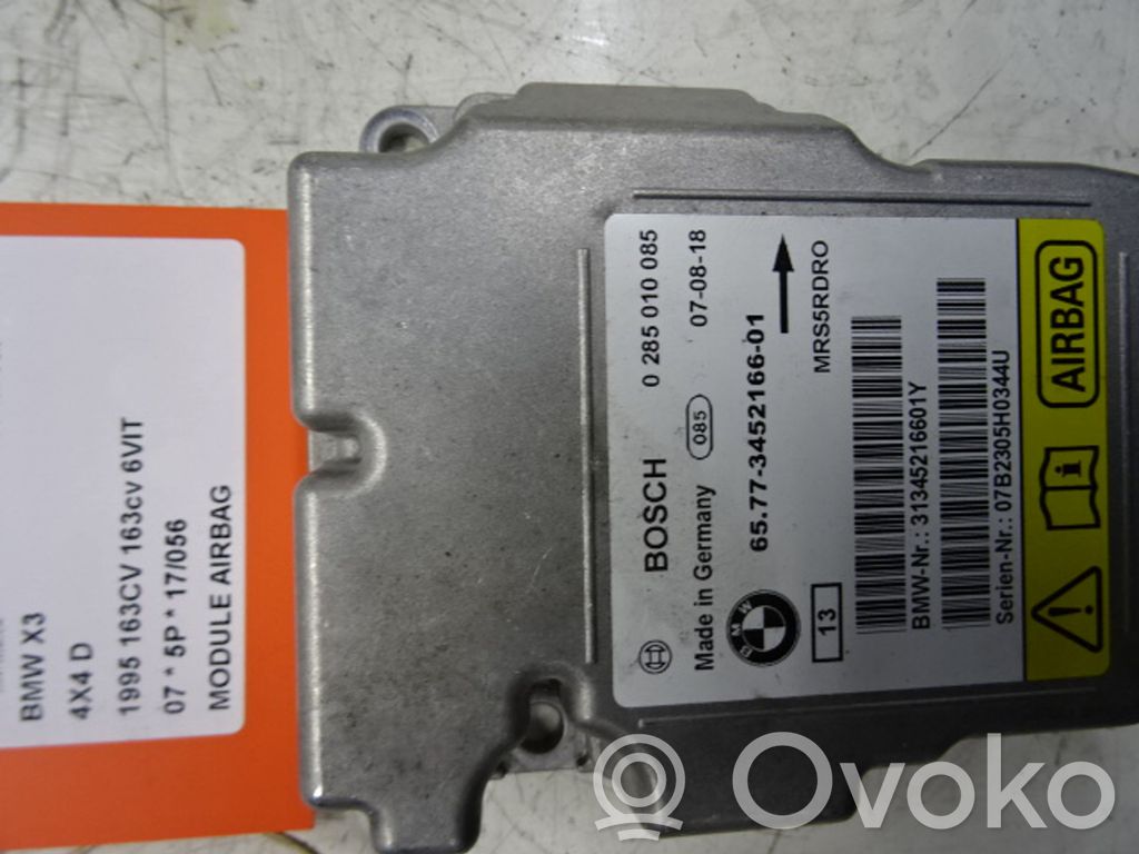 BMW X3 E83 Module de contrôle airbag 