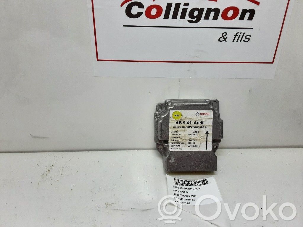 Unidad de control/módulo del Airbag   8P0959655L,8P0959655L