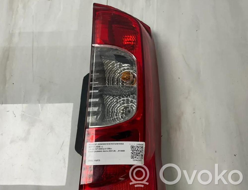 Peugeot Bipper Tailgate rear/tail lights 