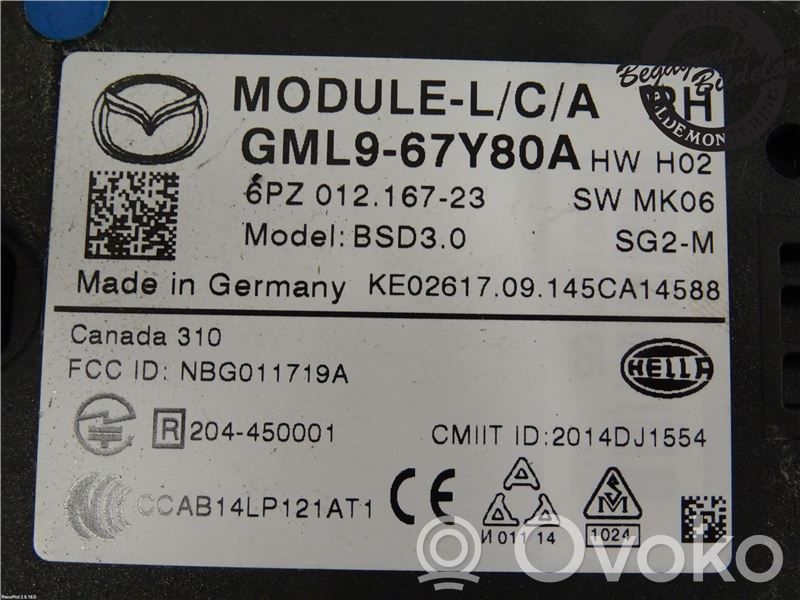 Mazda 6 Other control units/modules 