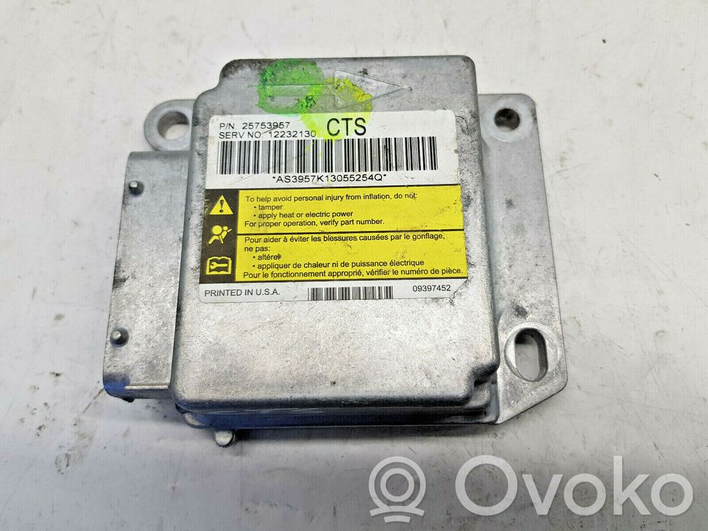 Cadillac CTS Airbag control unit/module 