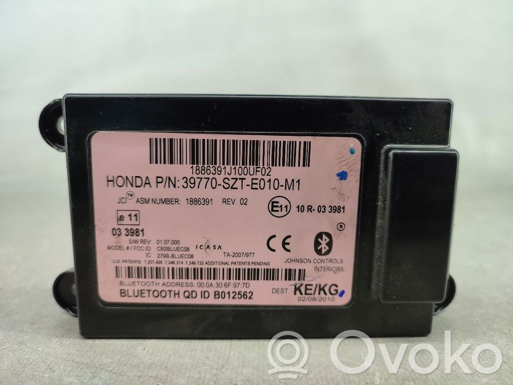 Honda CR-Z Module unité de contrôle Bluetooth 