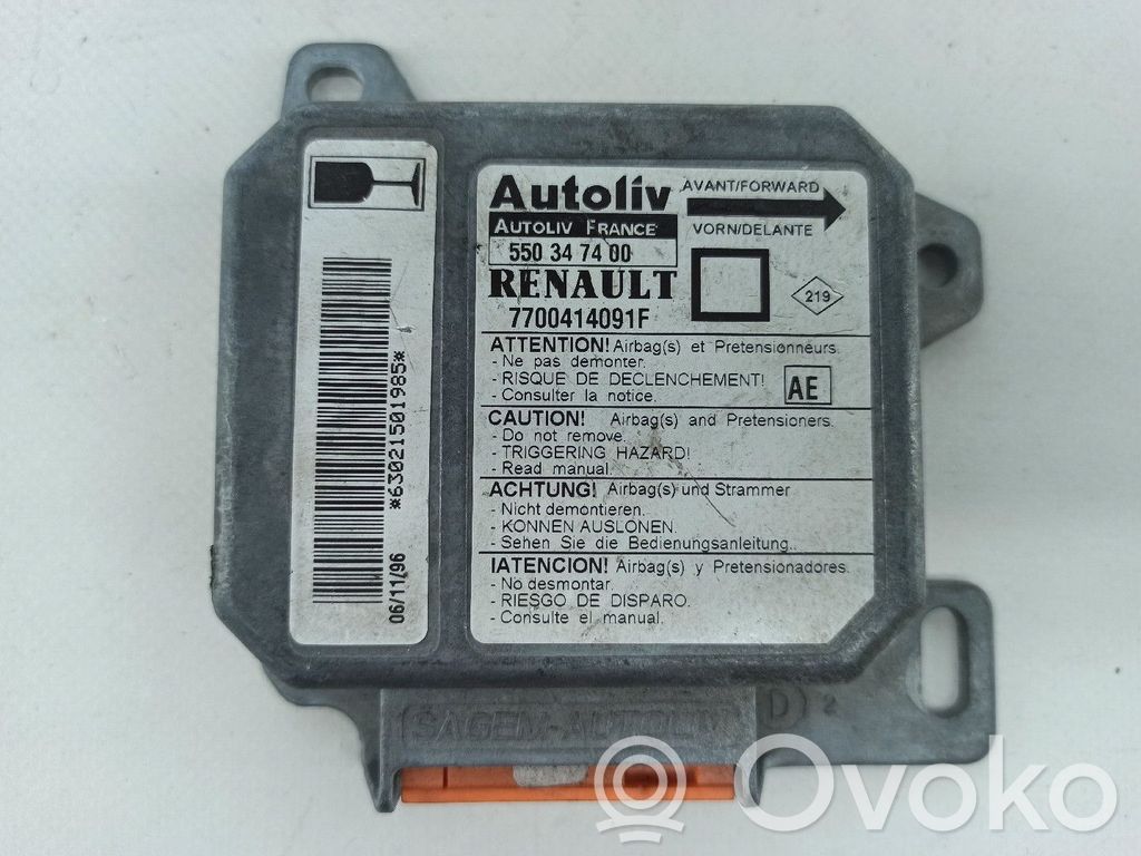 Renault Megane I Airbag control unit/module 