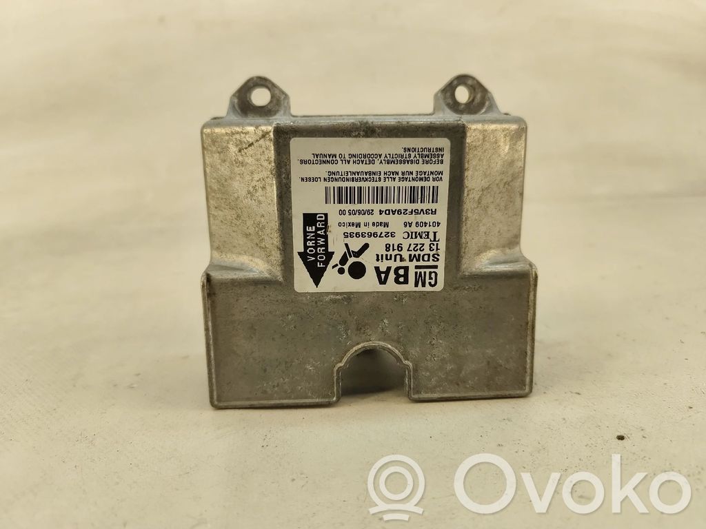 Airbag control unit/module   13227918,327963935,401409A6