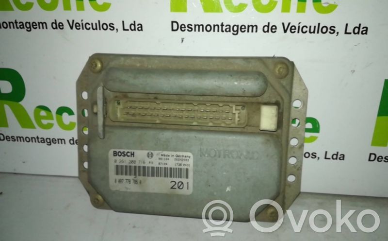 Unidad de control/módulo del motor   0261200716,00077787850