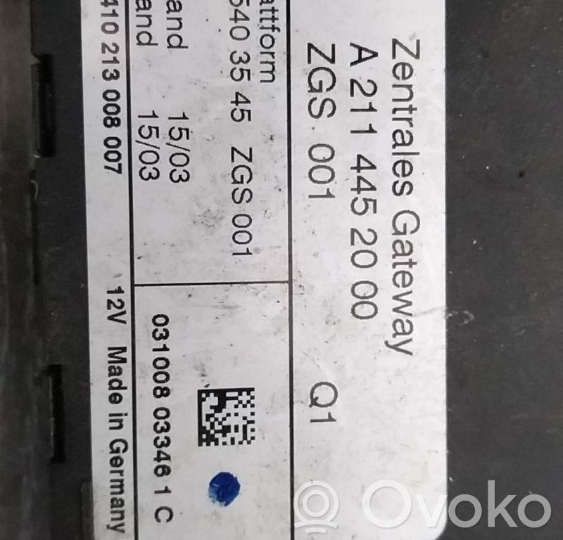 Unidad de control/módulo del motor   A2114452000,A2115403545,ZGS001