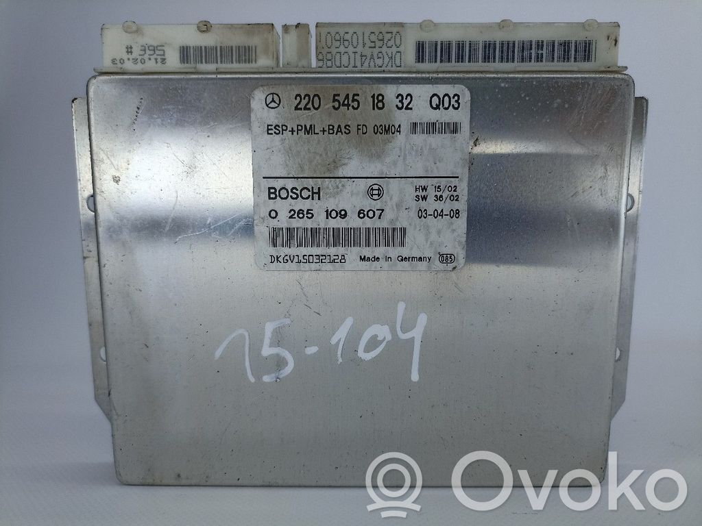 Mercedes-Benz S W220 Alte unități/module de control 