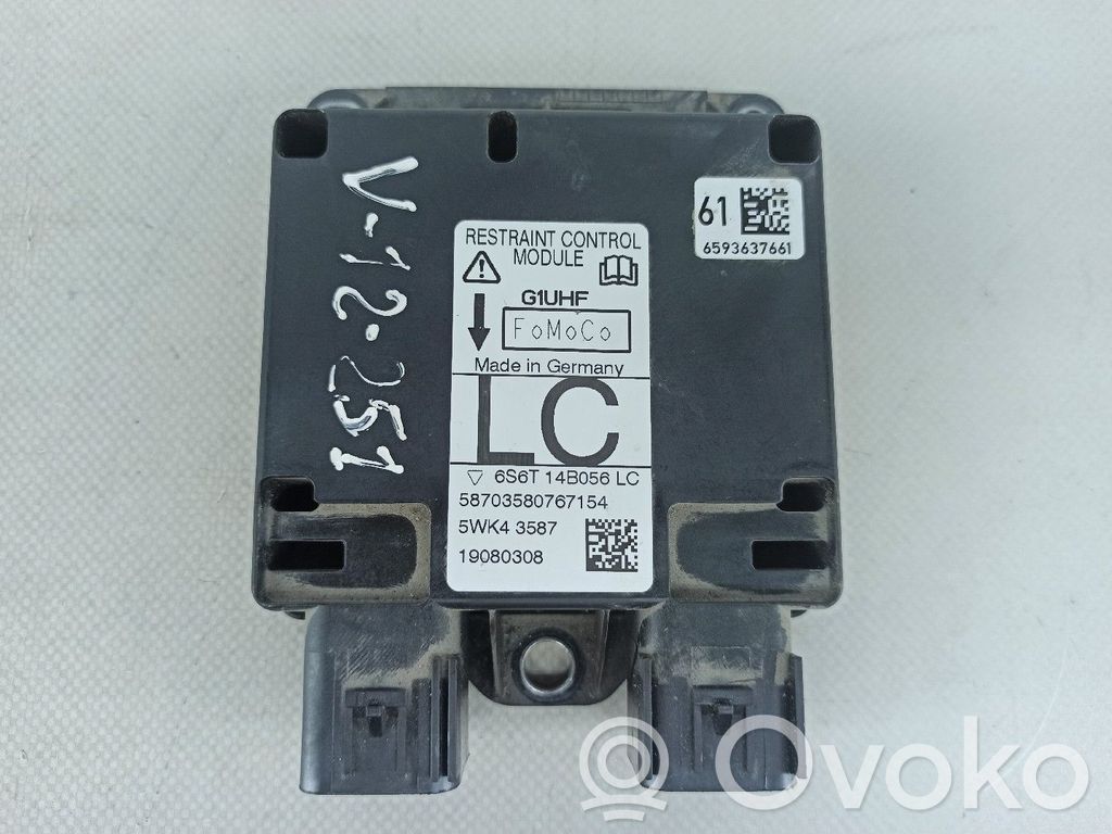 Airbag control unit/module   6S6T14B056LC,5WK43587