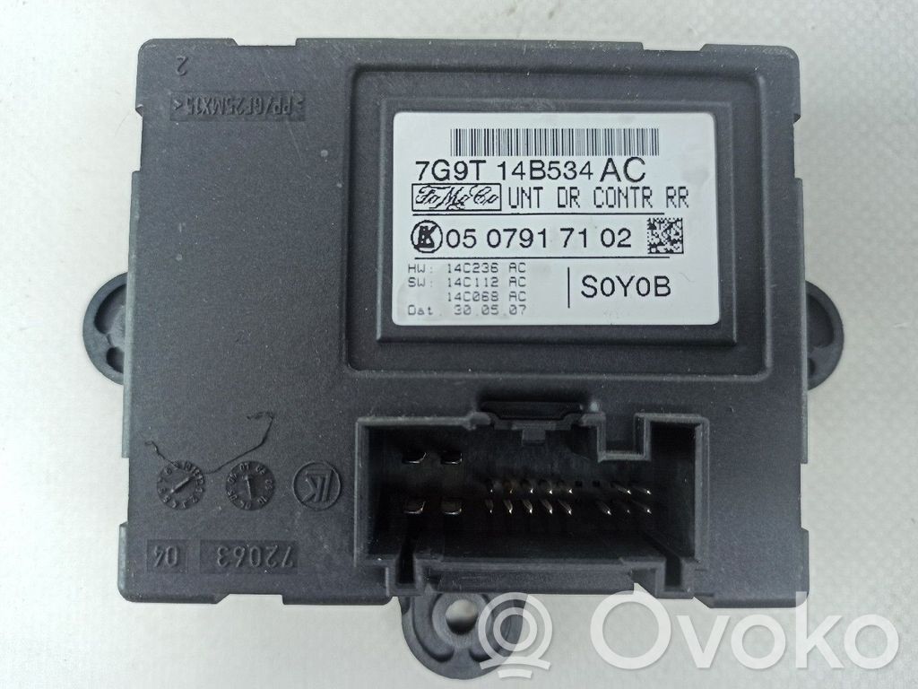 Unidad de control/módulo de la puerta   7G9T14B534AC
