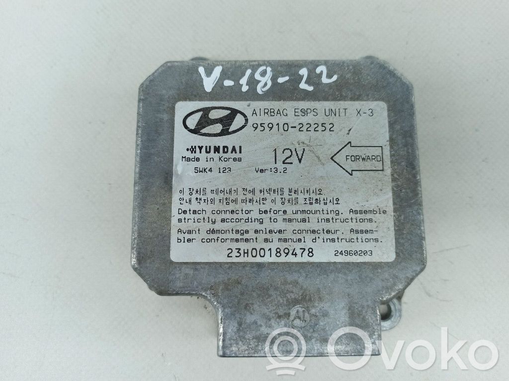 Hyundai Accent Airbag control unit/module 
