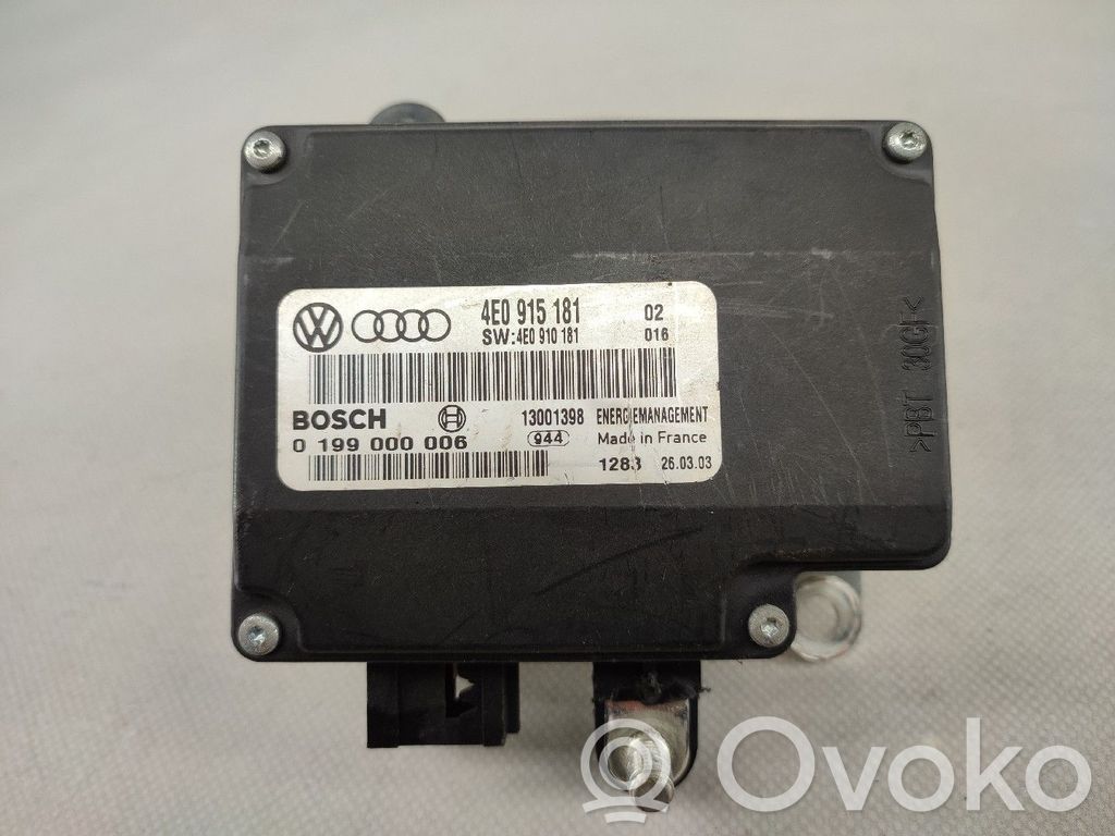 Unidad de control/módulo del motor   4E0915181,0199000006,4E0910181